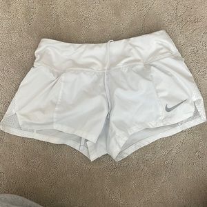 nike white running shorts size xs dri fit